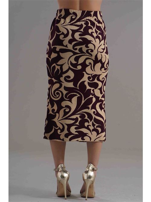Gonna in misto lana Love To Love by Gai Mattiolo | LV2014BEIGE/VINO